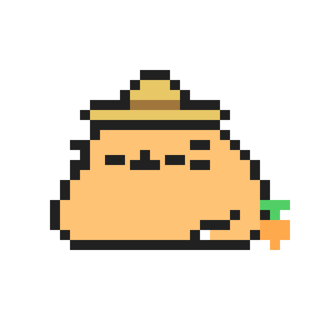 Kater Cozy Farm — straw hat with carrot