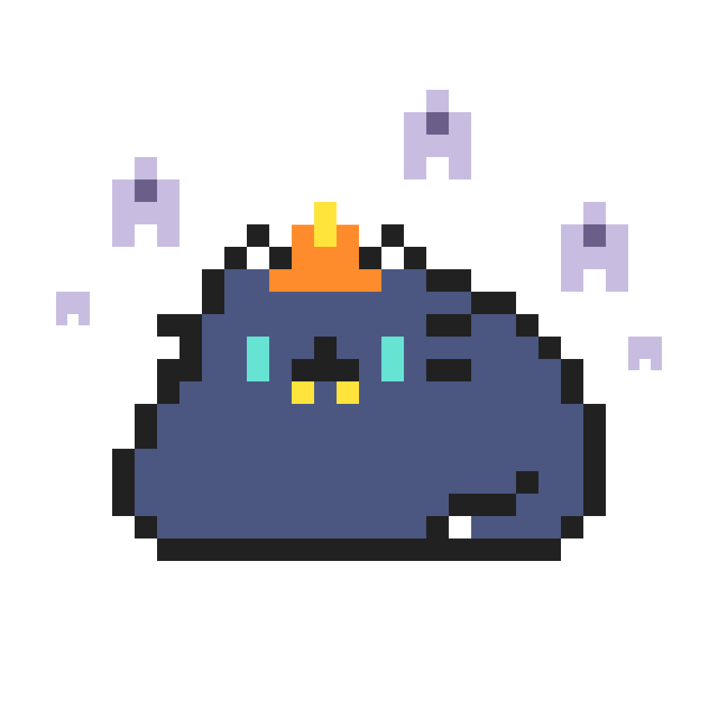 Kater Horror — dark navy with crown, fangs, and ghosts